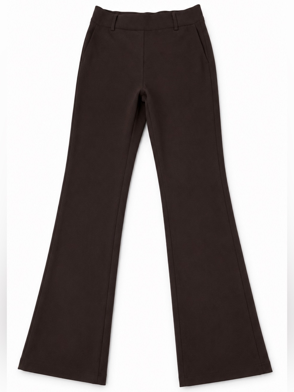 Quince Espresso Ultra Stretch Ponte Straight Leg Pants - Picture 3 of 8